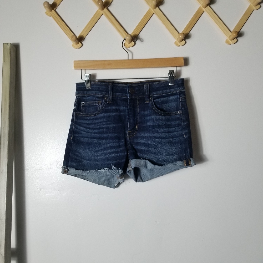 AMERICAN EAGLE HI-RISE SHORTIE JEAN SHORTS SIZE 4